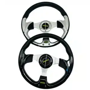 STEERING WHEEL BLACK SILVER